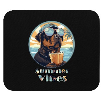 Discover Summer Vibes Dog – Cool Beach Mood Mouse Pads