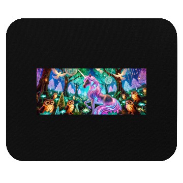 Discover Enchanted Unicorn Forest Design Mouse Pads
