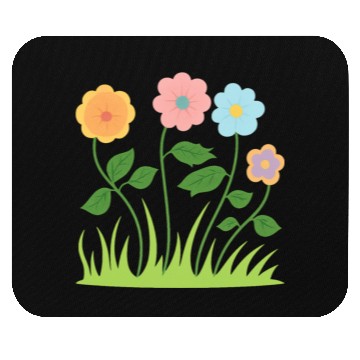 Discover Whimsical Pastel Flower Pattern Mouse Pads