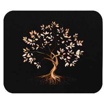 Discover Elegant Autumn Leaf Tree Mouse Pads
