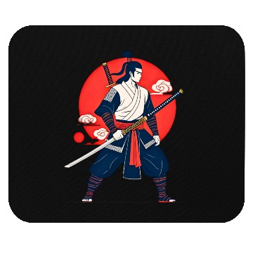 Discover Samurai Warrior Classic Illustration Mouse Pads