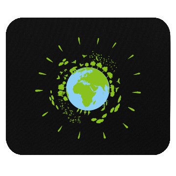 Discover Our Green Planet Earth Cool Illustration Mouse Pads