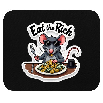 Discover Eat the Rich Rat – Street Rebellion Mouse Pads