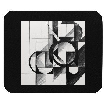 Discover Geometric Black and White Abstract Art Mouse Pads