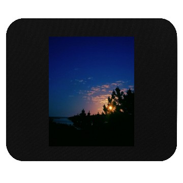 Discover Serene Sunset Over Night Pines Mouse Pads