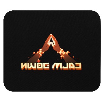 Discover Calm Down! Mirror Image: cool reverse typography Mouse Pads