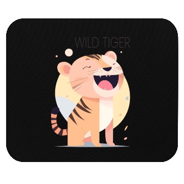 Discover Wild Tiger roar Bauhaus Style Mouse Pads