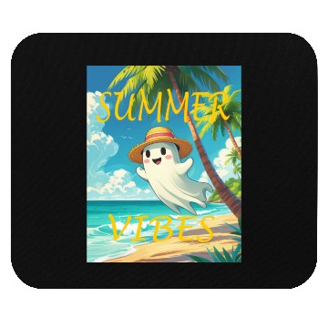 Discover A cute spooky in a tropical island Mouse Pads