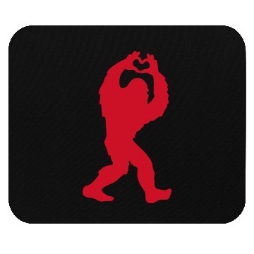 Discover Bigfoot Heart Hands Silhouette Mouse Pads