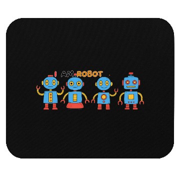 Discover Playful Robot Illustration for Kids Mouse Pads