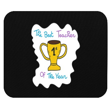 Discover First Teacher Appreciation Trophy Design Mouse Pads