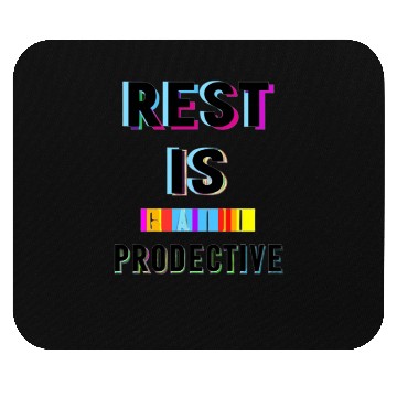 Discover Rest is Creative and Colorful Typography Mouse Pads