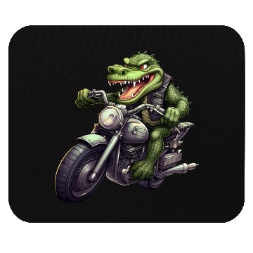 Discover Alligator Motorcycle / Motorcyclist Alligators Mouse Pads