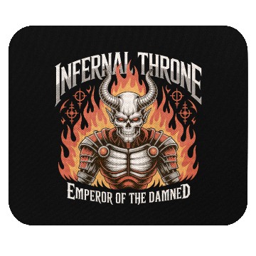 Discover Biomechanical Skull Flame Metal Mouse Pads