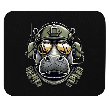 Discover Hippo Military Design Mouse Pads