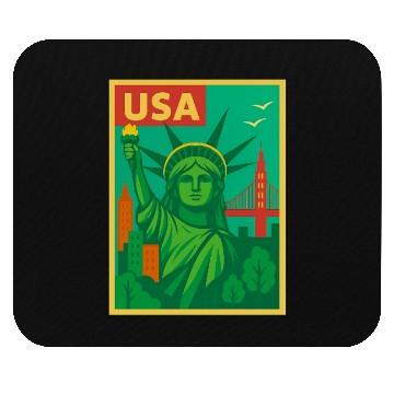 Discover Iconic Statue of Liberty Urban Artwork  Mouse Pads
