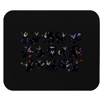Discover Playful Black Cat Halloween Pattern Mouse Pads