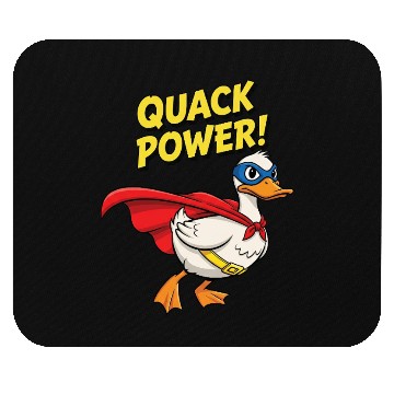 Discover Quack Power Superhero Design Mouse Pads
