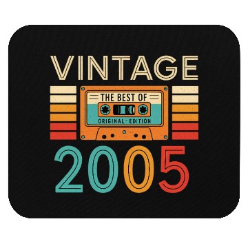 Discover Vintage Cassette Tape 2005 Design Mouse Pads