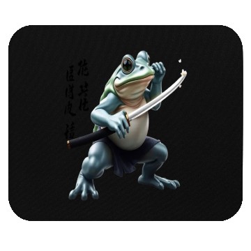 Discover Kawaii Frog Warrior Art Design Mouse Pads