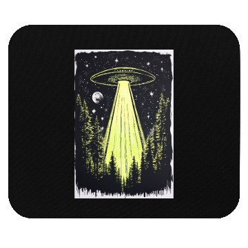 Discover UFO in the Midnight Pines Mouse Pads