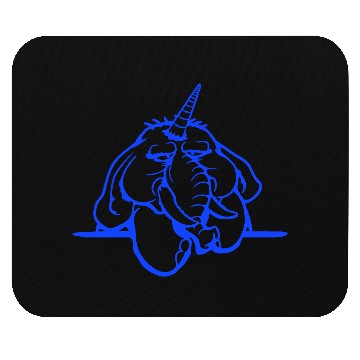 Discover Unicorn Big Elephant Sitting Angry Sad Funny Cool Mouse Pads