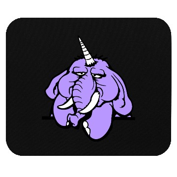 Discover Unicorn Big Elephant Sitting Angry Sad Funny Cool Mouse Pads