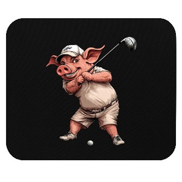 Discover Golf pig Mouse Pads