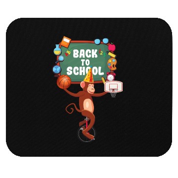Discover Funny Back to School Monkey Sign Mouse Pads Design