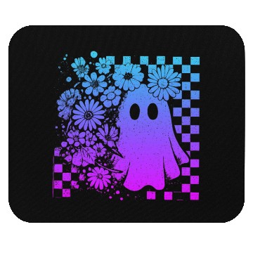 Discover Floral-Fall-Neon-Ghost-Halloween Mouse Pads
