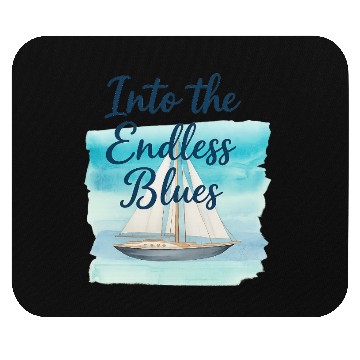 Discover Into the Endless Blue Sailing Design Mouse Pads