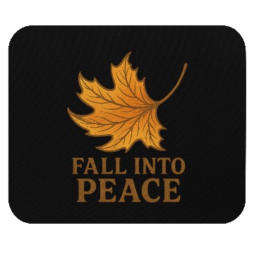 Discover Autumn Leaf Peace Illustration Mouse Pads