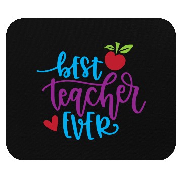 Discover Best Teacher Ever – Apple & Heart Design Mouse Pads