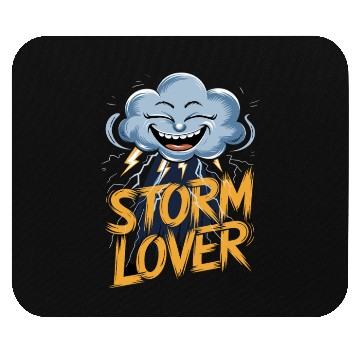 Discover Storm Lover Cloud with Lightning Art Mouse Pads