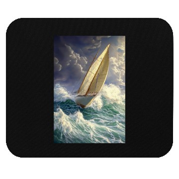 Discover Storm Sail Through Painted Seas Mouse Pads