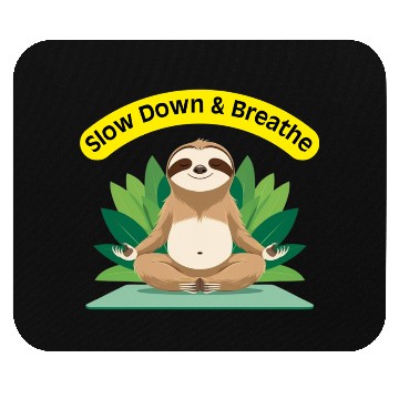 Discover Slow Down & Breathe – Zen Sloth Mouse Pads