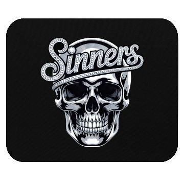 Discover Chrome Skull Sinners Diamond Bling Mouse Pads