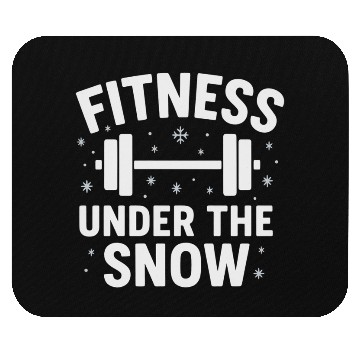 Discover Fitness Under the Snow Winter Mouse Pads