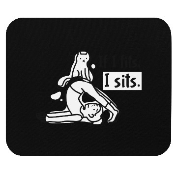 Discover Whimsical Cat and Person Yoga Illustration Mouse Pads