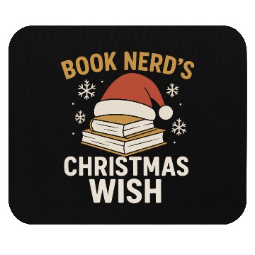 Discover Book Nerd Christmas Wish Design Mouse Pads