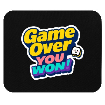 Discover Game Over You Won Motivational Sticker Mouse Pads