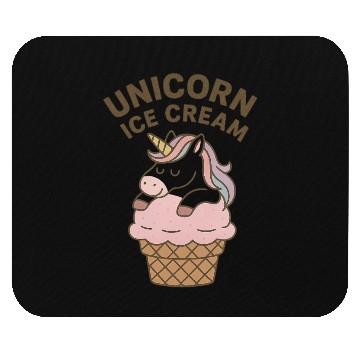 Discover Unicorn Ice Cream Illustration Mouse Pads