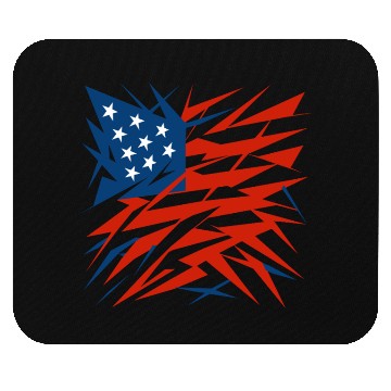 Discover Abstract American Flag Deconstructivism Style Mouse Pads