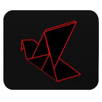 Discover Origami Phoenix Outline Mouse Pads