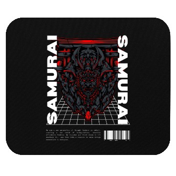Discover Futuristic Demonic Warrior Mask Mouse Pads
