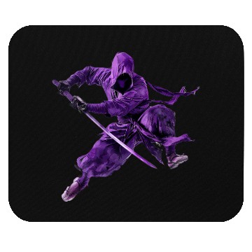Discover Stealthy Samurai in Purple Armor Mouse Pads