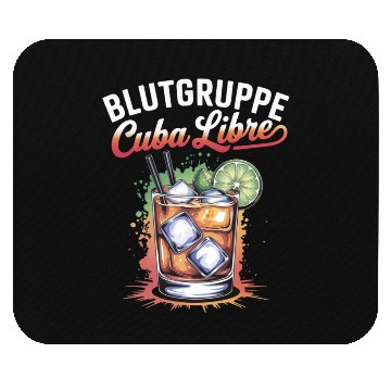 Discover Blutgruppe Cuba Libre Cocktail Bartender Mouse Pads