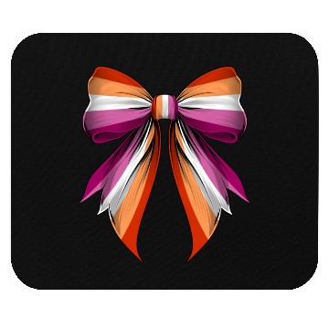 Discover Coquette Bow Lesbian Pride Flag LGBTQ Mouse Pads