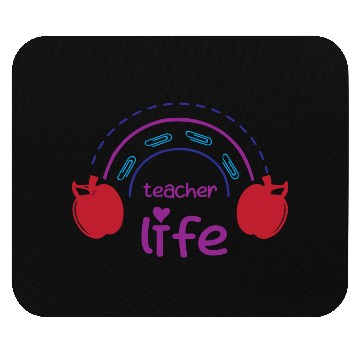 Discover Teacher Life – Rainbow & Apple Design Mouse Pads