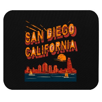 Discover San Diego Skyline, California Mouse Pads
